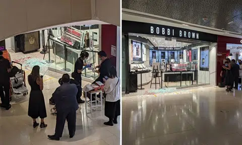 Blood, shattered glass at one store on first day of Ion Orchard's reopening after closure due to Covid-19