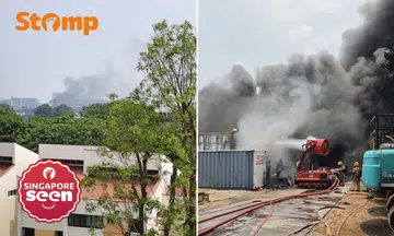 warehouse fire, Penjuru Road fire, Singapore Civil Defence Force