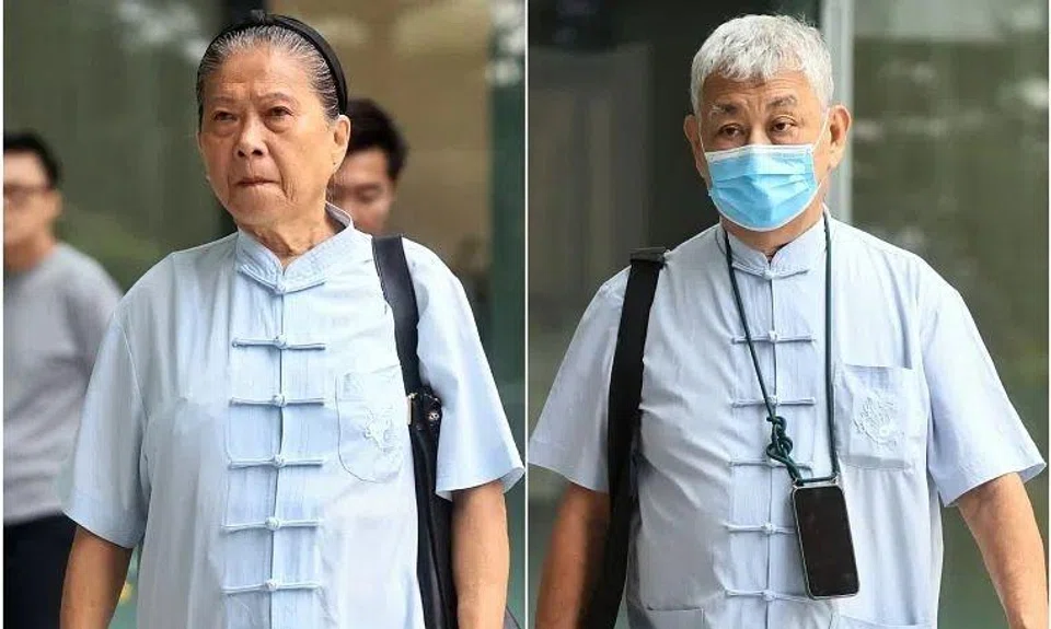 Ms Lou Ai Pang (left) and Mr Kow Jong Tsuan had alleged that the chairman of the Taoist Federation of Singapore defamed them.