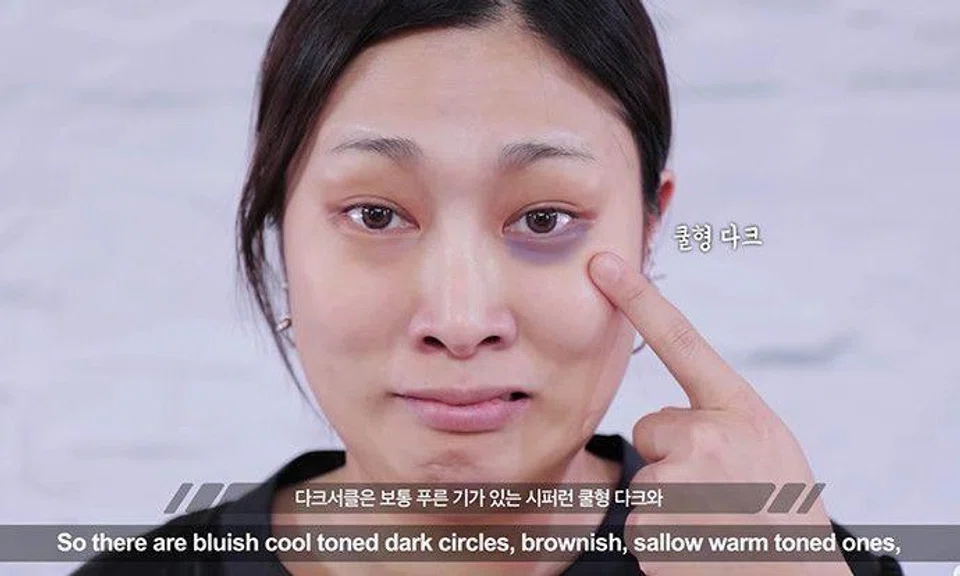 The correct way to apply concealer to cover up dark eye circles