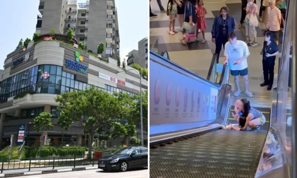 Girl's foot trapped in Sengkang Grand Mall escalator in 2nd such incident in a week