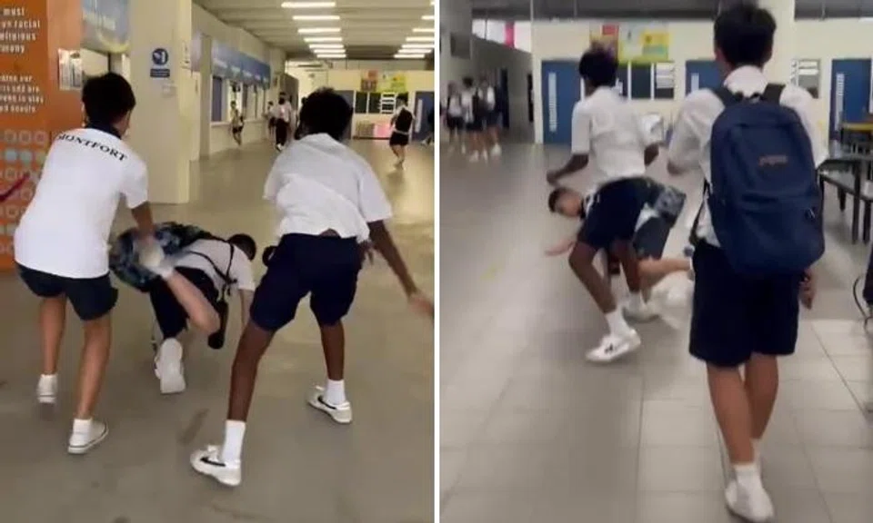 Students gang up on schoolmate, push him to ground and kick him: School has taken disciplinary actions