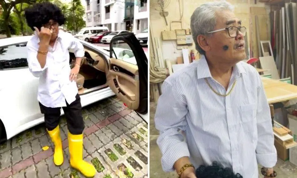 The 71-second video first shows someone stepping out of a car wearing black pants and the iconic yellow boots.