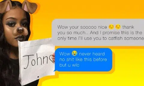 Girl agrees to help catfisher score some free textbooks by sending this selfie