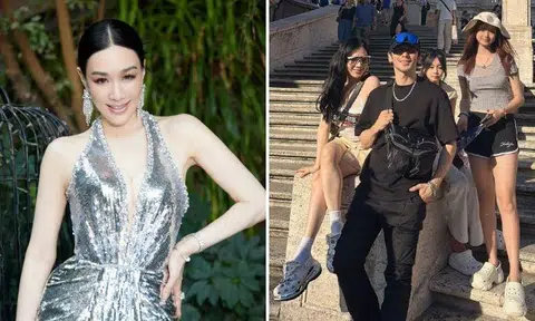 Chung shared photographs of her recent Europe holiday with Zhang and her two younger daughters Jaden and Cayla.