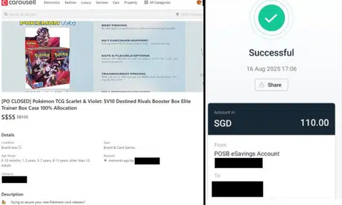 Victims lose at least $958,000 to Pokemon trading card scam on Carousell