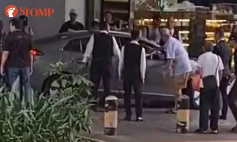 How did driver end up 'stranded' on pedestrian walkway at V Hotel Lavender?