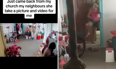Woman shocked after neighbour flashes her several times and spews profanities: 'I didn't do anything'