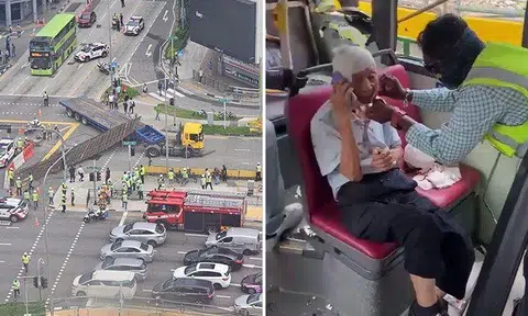 4 passengers and pedestrian taken to hospital after bus and trailer truck collide at Ophir Road