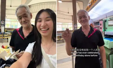 temasek poly student celebrates canteen uncle’s birthday