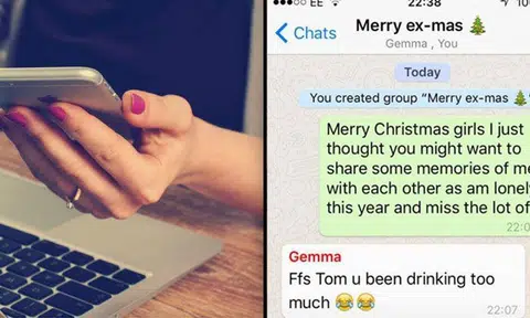 Lonely man adds former girlfriends to group chat and wishes them 'Merry Ex-mas'