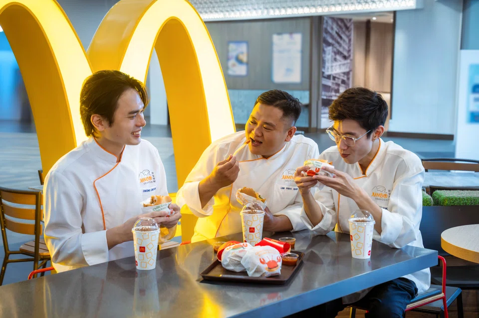 Inspired by Jumbo Seafood's chilli crab recipe, McDonald's promises that these burgers will deliver the same savoury, sweet and tangy notes.