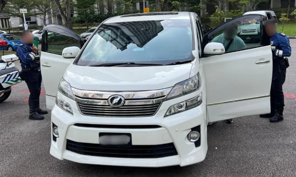 Four drivers were arrested by the Land Transport Authority (LTA) on Aug 7 for providing illegal chauffeured services between Singapore and Malaysia. Photo: Land Transport Authority