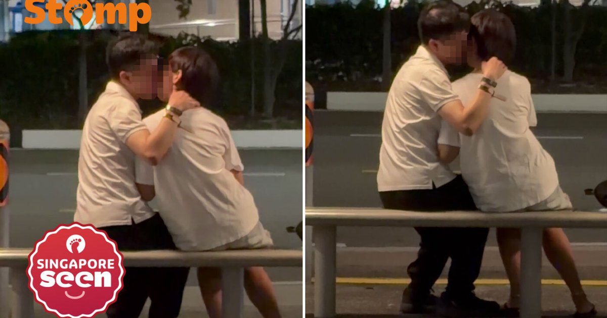 ‘Get a room’: Stomper reacts to couple kissing and nibbling ears at Bedok bus stop