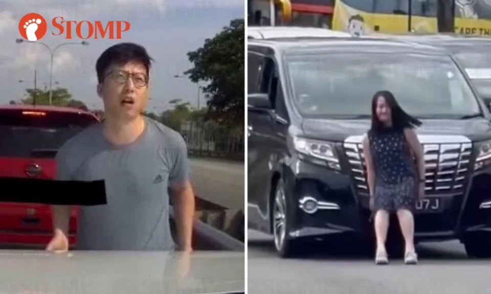 Stomper Shawn shared the dashcam video of the man stopping the Mazda from moving, reminiscent of the "Hulk Lady" last year.