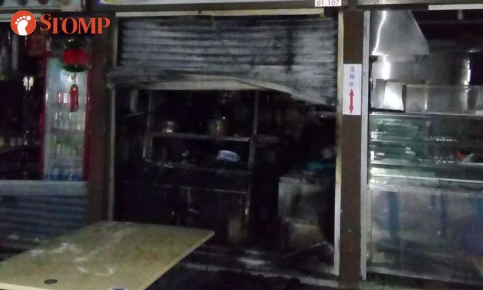 Fire breaks out at stall in Circuit Road hawker centre