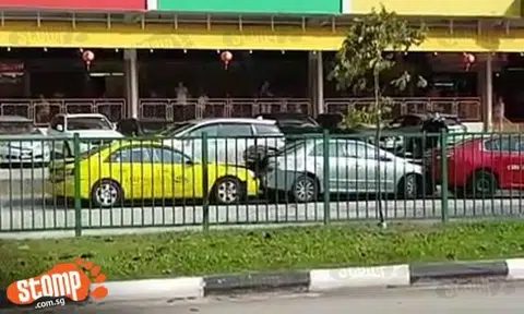 Cabby who repeatedly reversed and rammed into several cars at Old Airport Rd claims his vehicle was faulty
