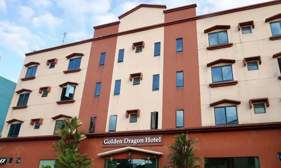 The woman was found dead at the Golden Dragon Hotel on Dec 30, 2018. PHOTO: LIANHE WANBAO