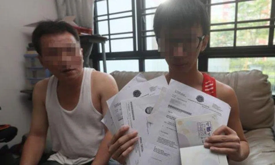 Mr Xu's father (left) said he was puzzled why his son's (right) citizenship was revoked. PHOTO: LIANHE WANBAO