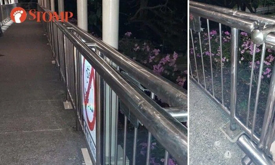 Stomper Alan believes the second handrail is for the handicapped and elderly – except it is at the wrong height.