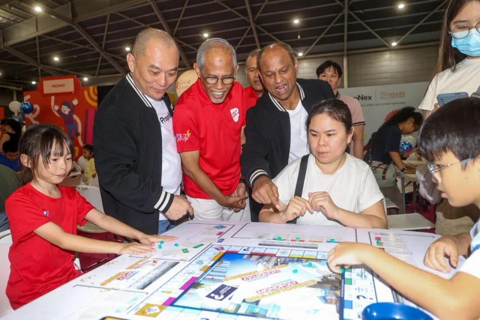 Minister for Social and Family Development Masagos Zulkifli (centre) at the launch of this year's National Family Festival at the Singapore Expo on May 31.