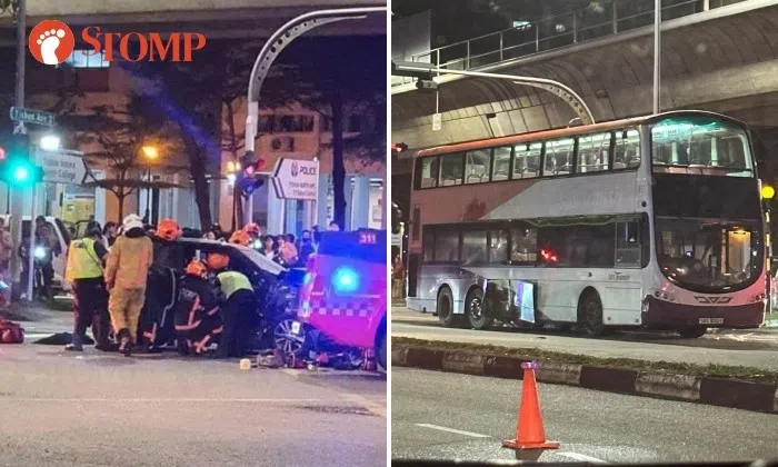 Car driver dies after running red light and crashing into side of bus ...