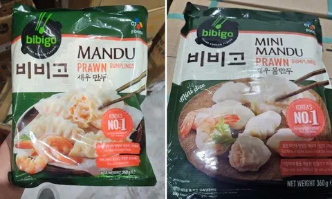 Bibigo’s Mandu Prawn Dumplings (350g) and Mini Mandu Prawn Dumplings (360g) from Vietnam were voluntarily recalled by the manufacturer, CJ Cau Tre, due to undeclared egg allergen.