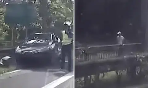 man flees after sle accident