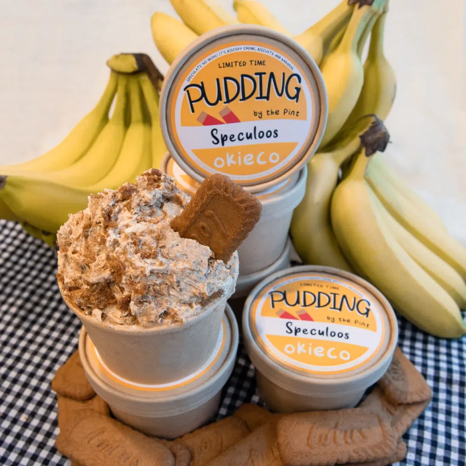 Speculoos banana pudding from Okieco.