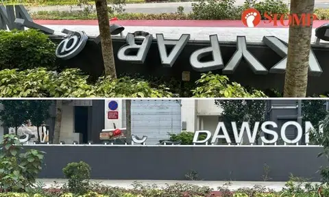 Skyparc@Dawson sign vandalised, town council says culprit identified by police is not a resident