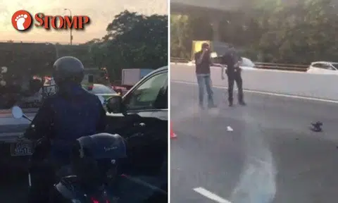 Accident causes massive jam at Lentor Ave