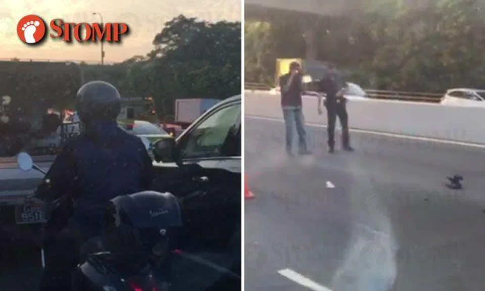 Accident causes massive jam at Lentor Ave