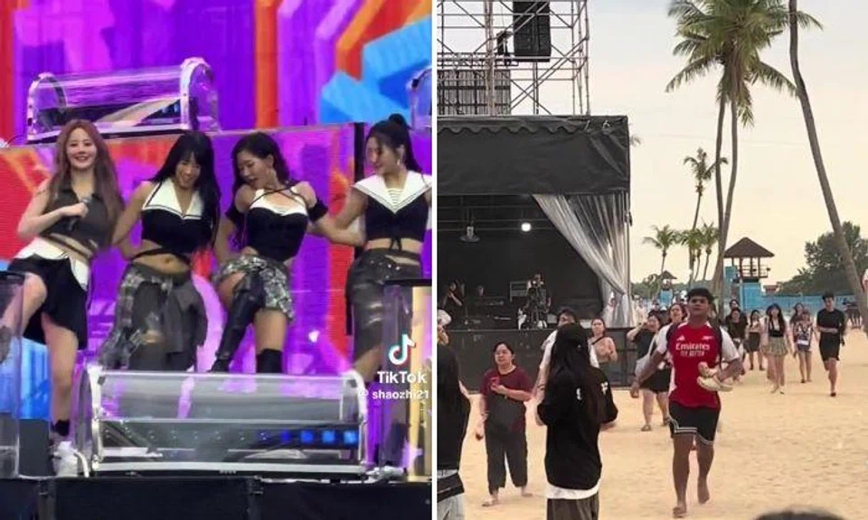 Fans at music festival miss K-pop group's show after evacuation due to lightning warning on Sentosa