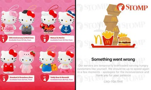 McDonald's app down, disappointed fans fail to redeem Hello Kitty plushies