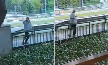 gym antics, elderly man, viral video