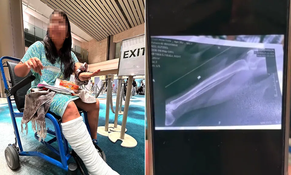 Burmese woman Singapore, medical treatment costs, work accident