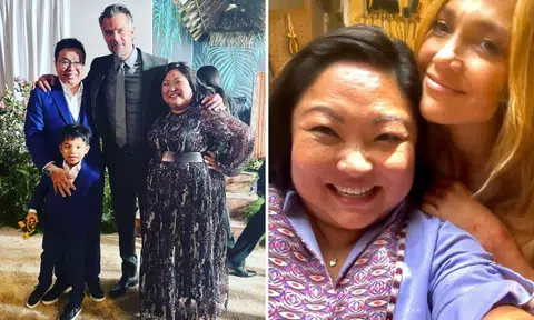 S'pore actress Selena Tan strikes a pose at LA premiere of Shotgun Wedding starring JLo