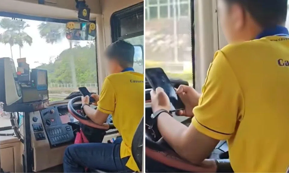 causeway link bus driver phone usage tuas checkpoint second link safety