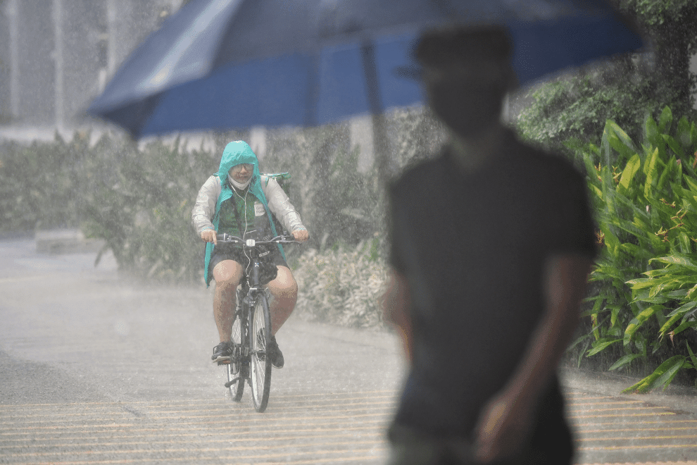 Food delivery riders brave monsoon rain for customers