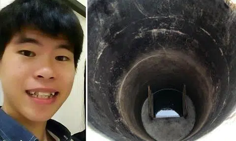 CPL Kok Yuen Chin (left) died after he was found unconscious inside a pump well at Tuas View Fire Station (right) on May 13. PHOTOS: Facebook/ Kok Yuen Chin and SCDF