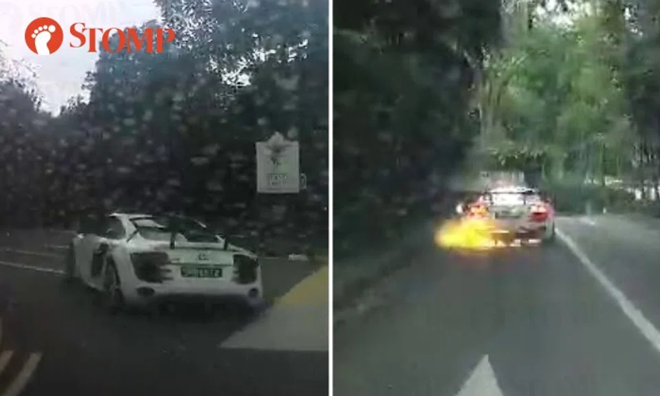 Stomper Eric shared dashcam video showing the moment when the vehicle burst into flames and stopped in the middle of the road.