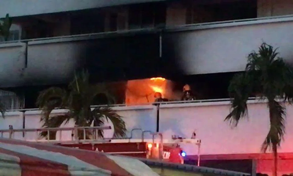 Explosions heard as SCDF officers fight blaze at Blk 147 Serangoon North Ave 1
