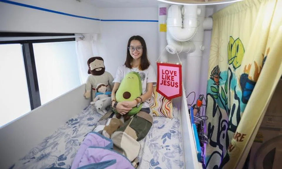 Woman finally gets her own room after 24 years of sharing -- in service yard of Punggol flat