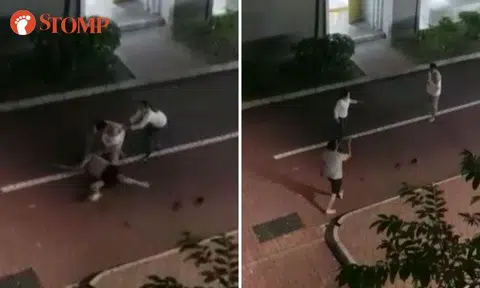 Torn shirts, bloody faces in fight between 2 men at Wellington Circle