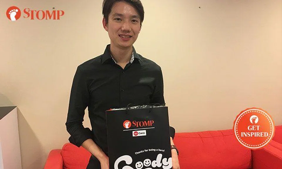 Stomp Goody Bag for man who put skills from the army to good use and helped fallen biker