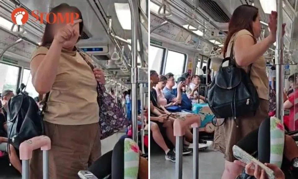 Woman on train tells Stomper to 'get out of the country'