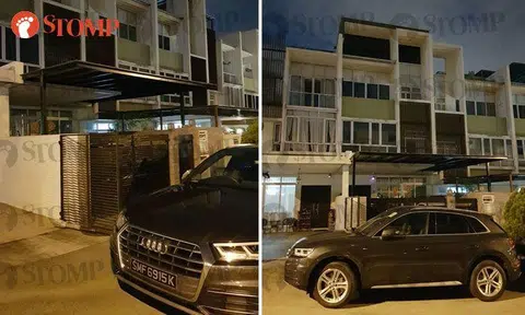 Bukit Batok resident stuck outside semi-D for almost 1 hour due to Audi parked in front of gate