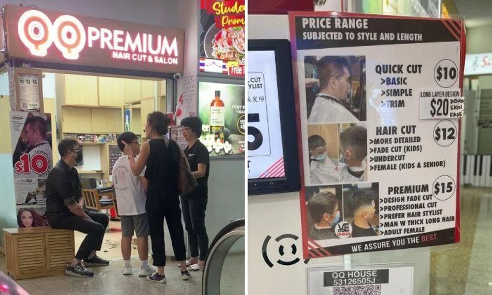 Video of mum scolding salon staff for charging boy $12 for $10 haircut 'taken out of context': QQ House