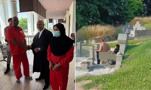 Couple who had sex in cemetery gets reduction in jail sentence. 