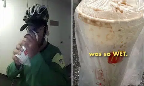GrabFood rider banned after he was caught on video sipping on drink customer ordered from McDonald's